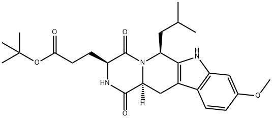    (3S,6S,12aS)-1,2,3,4,6,7,12,12a-八氢-9-甲氧基-6-(2-甲基丙基)-1,4-二氧代吡嗪并[1',2':1,6]吡啶并[3,4-b]吲哚-3-丙酸叔丁酯461054-93-3   