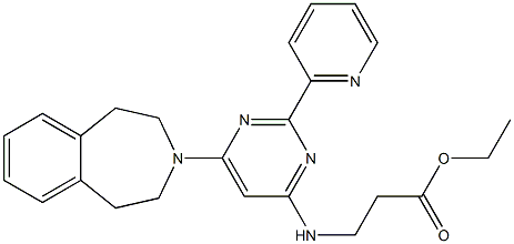    N-[2-(2-吡啶基)-6-(1,2,4,5-四氢-3H-3-苯并氮杂卓-3-基)-4-嘧啶基]-BETA-丙氨酸乙酯 1373423-53-0  