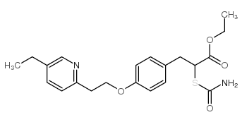  α-[(氨基羰基)硫代]-4-[2-(5-乙基-2-吡啶)乙氧基]苯丙酸乙酯868754-41-0