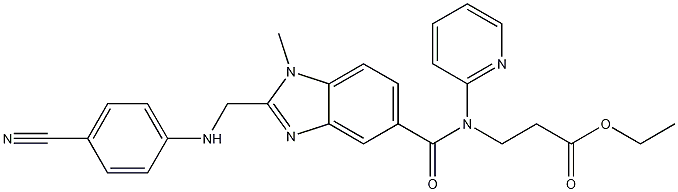   N-[[2-[[(4-氰基苯)胺]甲基]-1甲基-1H-5-苯并咪唑]羰基]3-氨基苯酰基]N-2-吡啶基-β丙氨酸乙酯211915-84-3